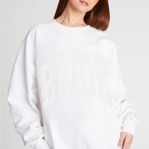 NWT The Bar Bride Sweatshirt White